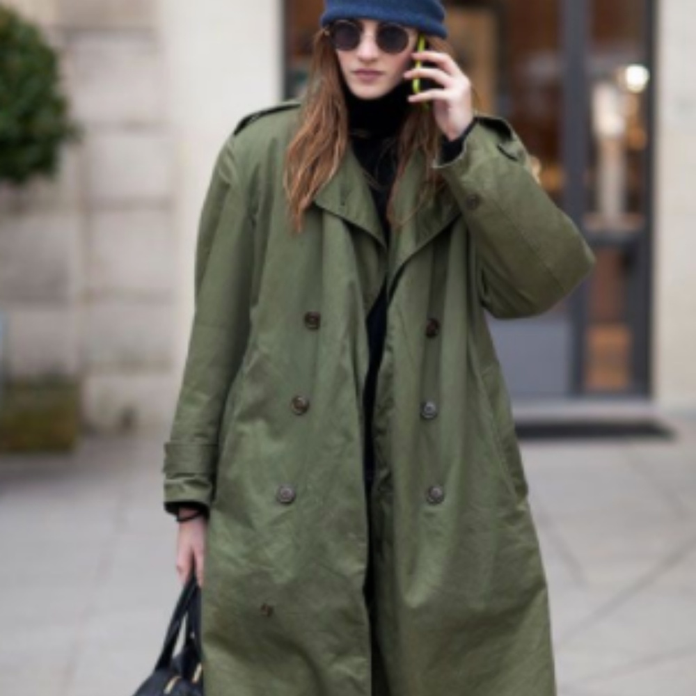 Forever 21 olive trench coat